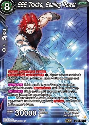 SSG Trunks, Sealing Power - Wild Resurgence - Rare - BT21-134