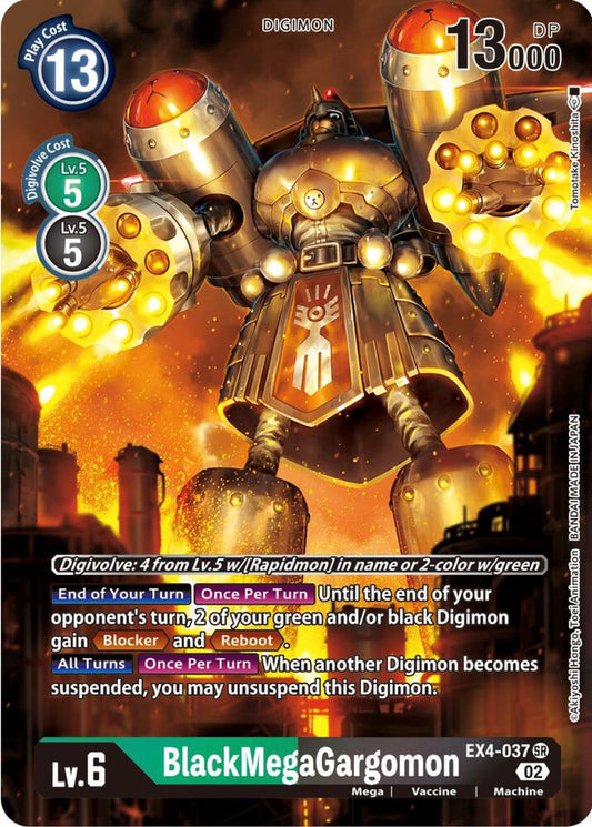 BlackMegaGargomon (Alternate Art) - Alternative Being Booster - Super Rare - EX4-037 SR