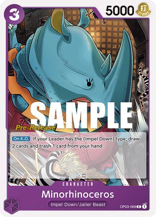Minorhinoceros - Pillars of Strength Pre-Release Cards - C - OP03-069