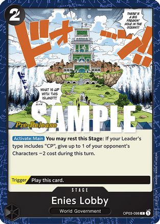 Enies Lobby - Pillars of Strength Pre-Release Cards - C - OP03-098