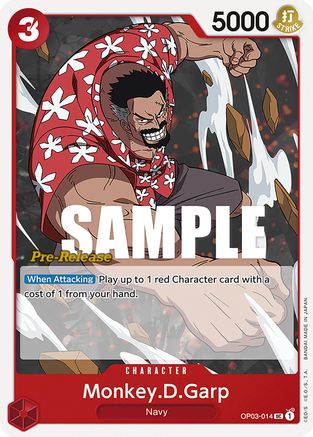 Monkey.D.Garp - Pillars of Strength Pre-Release Cards - UC - OP03-014