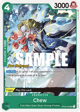 Chew - Pillars of Strength Pre-Release Cards - UC - OP03-029