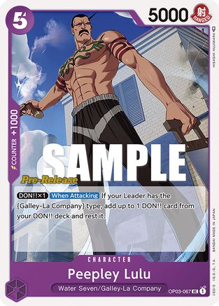 Peepley Lulu - Pillars of Strength Pre-Release Cards - UC - OP03-067