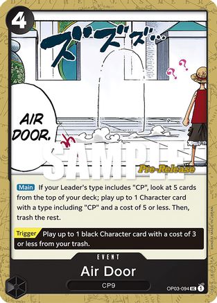 Air Door - Pillars of Strength Pre-Release Cards - UC - OP03-094