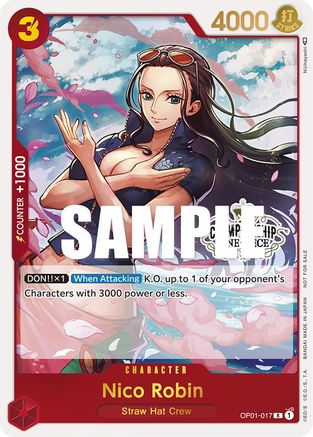 Nico Robin (Store Championship Participation Pack) - One Piece Promotion Cards - PR - OP01-017