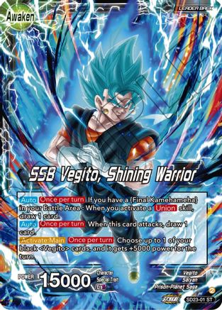 Son Goku & Vegeta // SSB Vegito, Shining Warrior - Critical Blow - Starter Rare - SD23-01