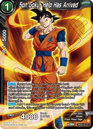 Son Goku, Help Has Arrived - Critical Blow - Starter Rare - SD23-05