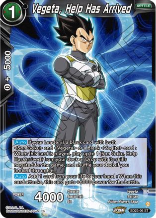 Vegeta, Help Has Arrived - Critical Blow - Starter Rare - SD23-06