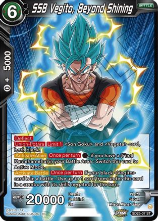 SSB Vegito, Beyond Shining - Critical Blow - Starter Rare - SD23-07