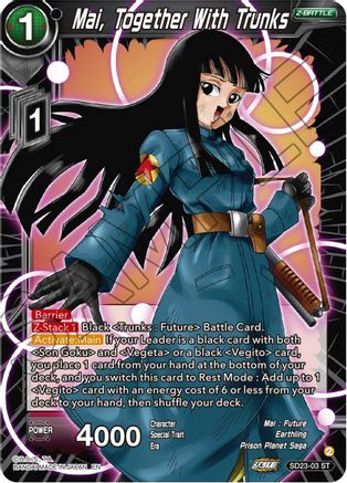 Mai, Together With Trunks - Critical Blow - Starter Rare - SD23-03