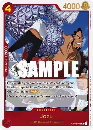Jozu (Store Championship Participation Pack Vol. 2) - One Piece Promotion Cards - PR - OP02-008