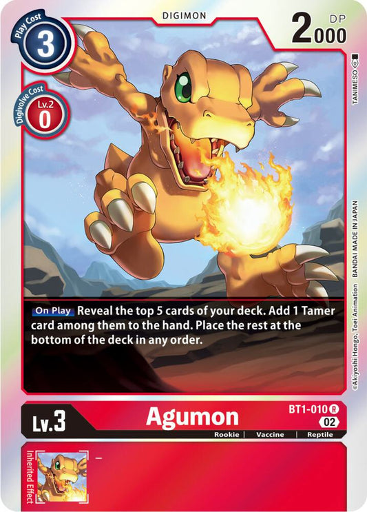 Agumon - BT1-010 (Resurgence Booster Reprint) - Resurgence Booster - Rare - BT1-010 R