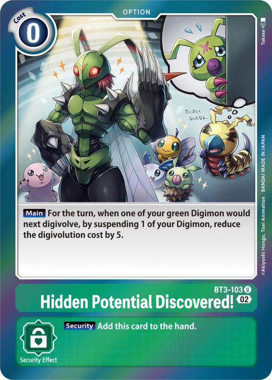 Hidden Potential Discovered! (Resurgence Booster Reprint) - Resurgence Booster - Uncommon - BT3-103 U