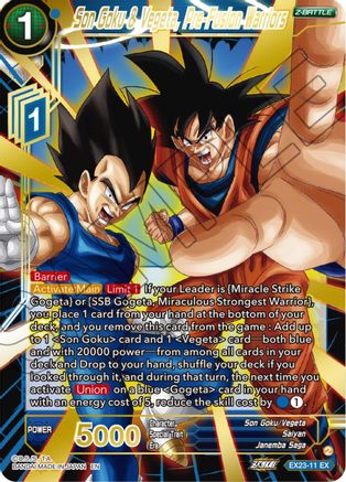 Son Goku & Vegeta, Pre-Fusion Warriors - Expansion Deck Box Set 23: Premium Anniversary Box 2023 - Expansion Rare - EX23-11