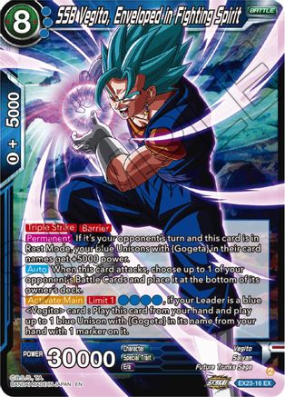 SSB Vegito, Enveloped in Fighting Spirit - Expansion Deck Box Set 23: Premium Anniversary Box 2023 - Expansion Rare - EX23-16