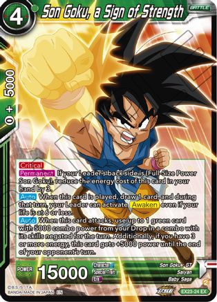 Son Goku, a Sign of Strength - Expansion Deck Box Set 23: Premium Anniversary Box 2023 - Expansion Rare - EX23-24