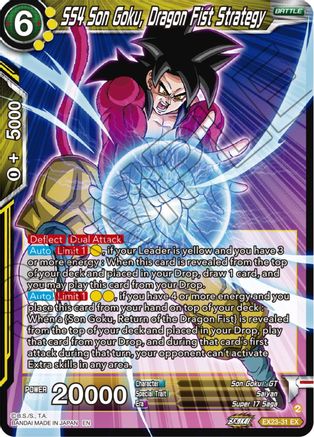 SS4 Son Goku, Dragon Fist Strategy - Expansion Deck Box Set 23: Premium Anniversary Box 2023 - Expansion Rare - EX23-31