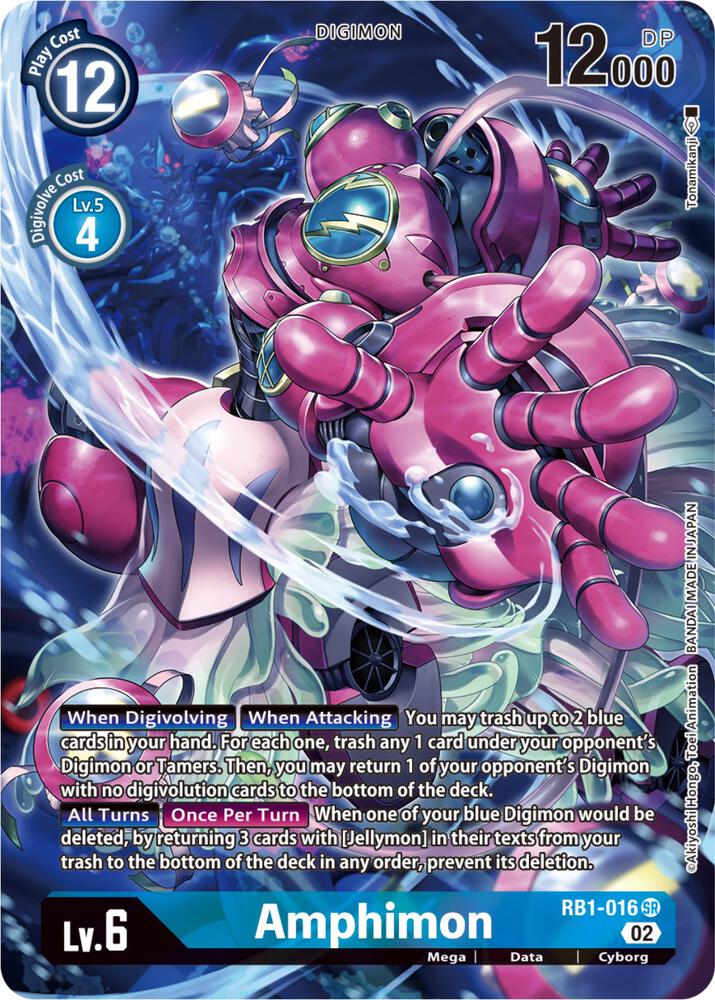 Amphimon (Textured Alternate Art) - Resurgence Booster - Super Rare - RB1-016 SR