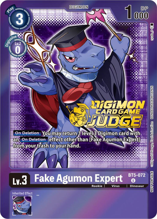 Fake Agumon Expert - BT5-072 (Judge Pack 4) - Battle of Omni - Promo - BT5-072 U