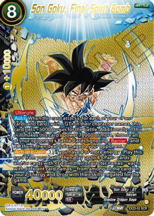 Son Goku, Final Spirit Bomb - Expansion Deck Box Set 23: Premium Anniversary Box 2023 - Secret Rare - EX23-52