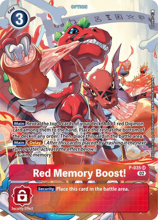 Red Memory Boost! - P-035 (Digimon Adventure Box 2) - Digimon Promotion Cards - Super Rare - P-035 SR