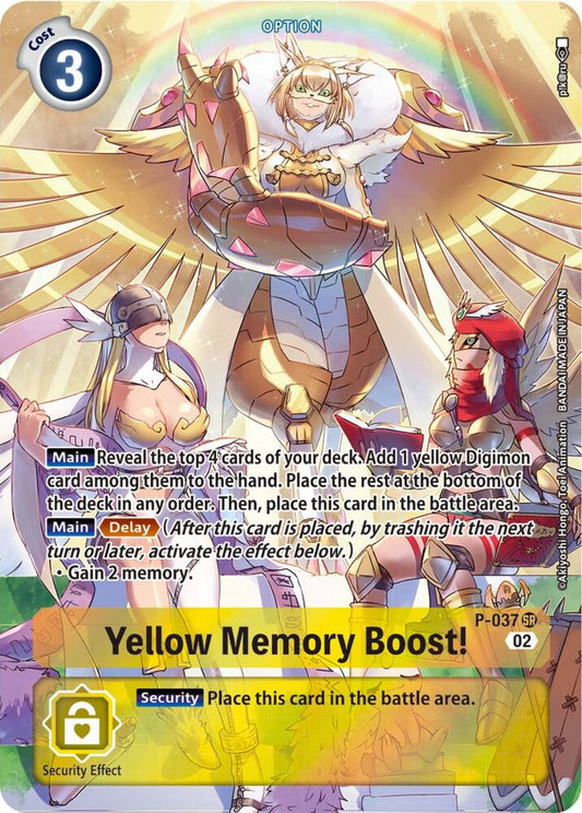 Yellow Memory Boost! - P-037 (Digimon Adventure Box 2) - Digimon Promotion Cards - Super Rare - P-037 SR