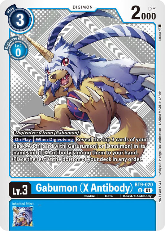 Gabumon (X Antibody) (Starter Deck 15 & 16 Pre-Release) - X Record - Uncommon - BT9-020 U