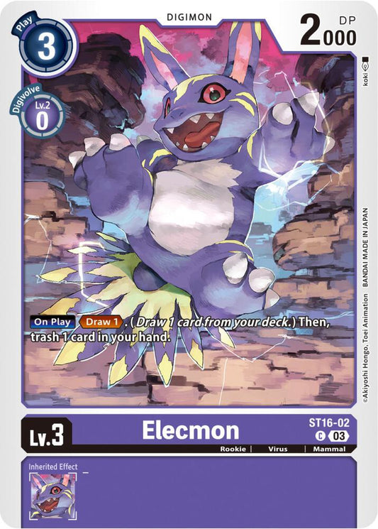 Elecmon - Starter Deck 16: Wolf of Friendship - Common - ST16-02 C