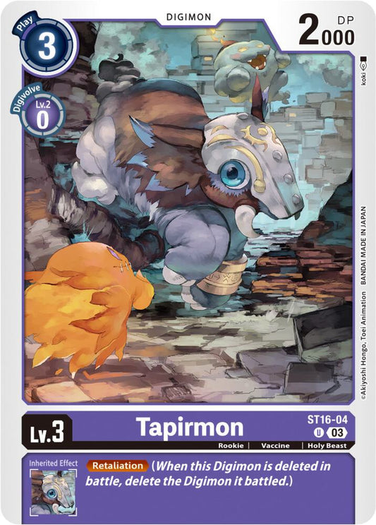 Tapirmon - Starter Deck 16: Wolf of Friendship - Uncommon - ST16-04 U