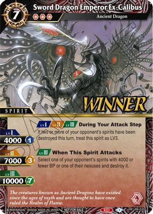 Sword Dragon Emperor Ex-Calibus (Tournament Pack Vol. 3 -Winner-) - Launch & Event Promos - Promo - PR-020