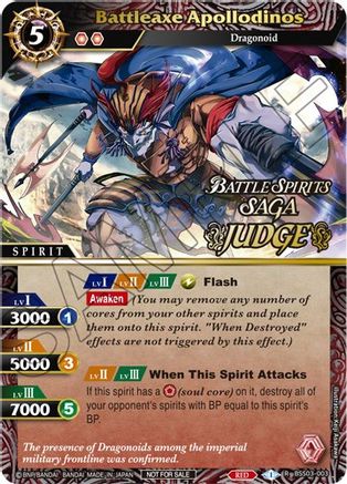 Battleaxe Apollodinos (Judge Pack Vol. 3) - Launch & Event Promos - Rare - BSS03-003