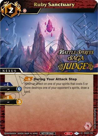 Ruby Sanctuary (Judge Pack Vol. 3) - Launch & Event Promos - Uncommon - BSS03-106