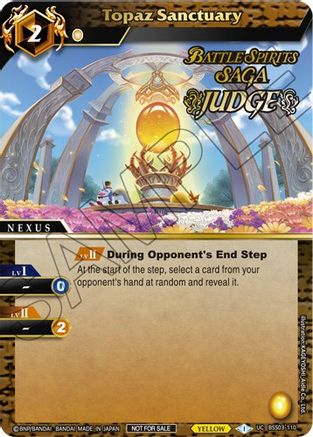 Topaz Sanctuary (Judge Pack Vol. 3) - Launch & Event Promos - Uncommon - BSS03-110