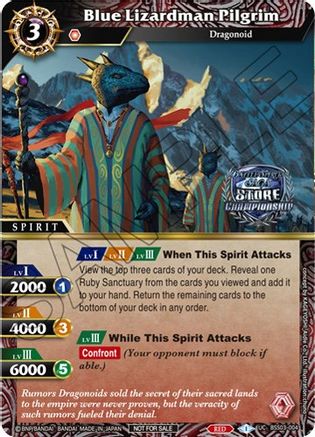 Blue Lizardman Pilgrim (Championship Pack 2023 Vol. 3) - Launch & Event Promos - Uncommon - BSS03-004