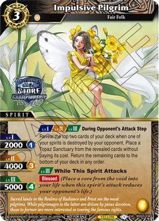 Impulsive Pilgrim (Championship Pack 2023 Vol. 3) - Launch & Event Promos - Uncommon - BSS03-038