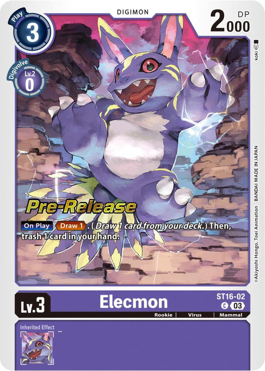 Elecmon - Starter Deck 16: Wolf of Friendship Pre-Release Cards - Common - ST16-02 C