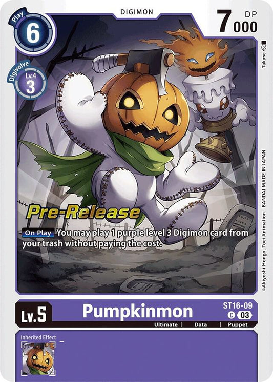 Pumpkinmon - Starter Deck 16: Wolf of Friendship Pre-Release Cards - Common - ST16-09 C