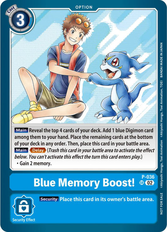 Blue Memory Boost! (NYCC 2023 Demo Deck) - Digimon Promotion Cards - Promo - P-036 P