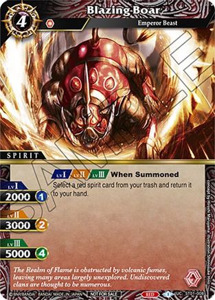 Blazing Boar (Sealed Event Promotion Pack) - Battle Spirits Saga Promo Cards - Uncommon - ST01-008