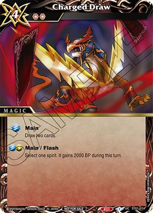Charged Draw (Sealed Event Promotion Pack) - Battle Spirits Saga Promo Cards - Uncommon - ST01-014