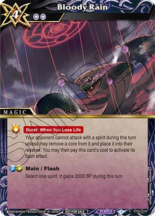 Bloody Rain (Sealed Event Promotion Pack) - Battle Spirits Saga Promo Cards - Common - ST02-016