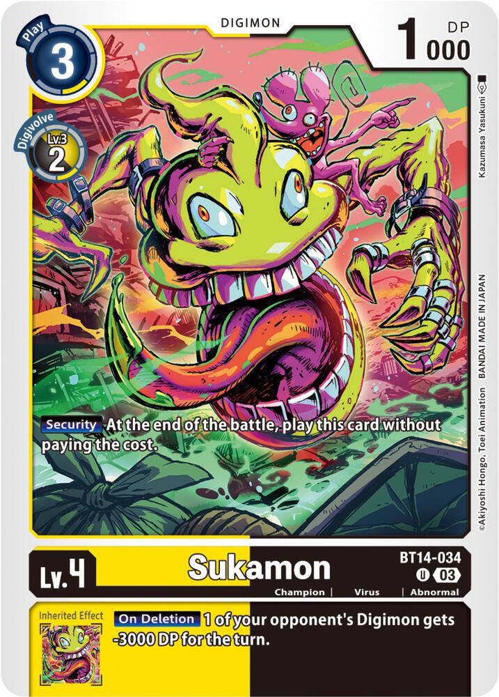Sukamon - Blast Ace - Uncommon - BT14-034 U
