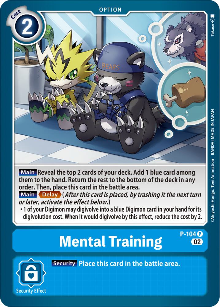 Mental Training (Blast Ace Box Topper) - Digimon Promotion Cards - Promo - P-104 P