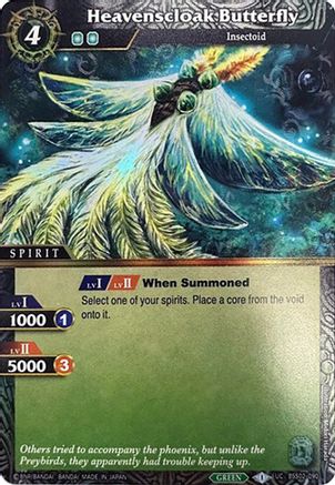 Heavenscloak Butterfly (Box Topper) - Battle Spirits Saga Promo Cards - Uncommon - BSS02-090