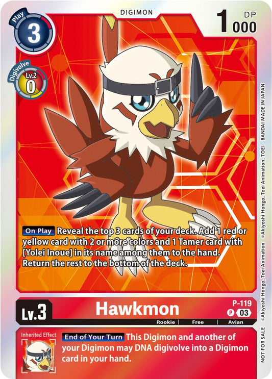 Hawkmon - P-119 (Tamer Party Pack -The Beginning- Ver. 2.0) - Digimon Promotion Cards - Promo - P-119 P