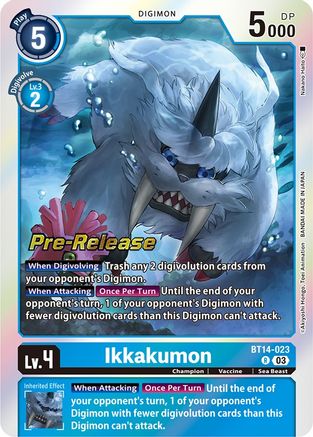Ikkakumon - Blast Ace Pre-Release Cards - Rare - BT14-023 R