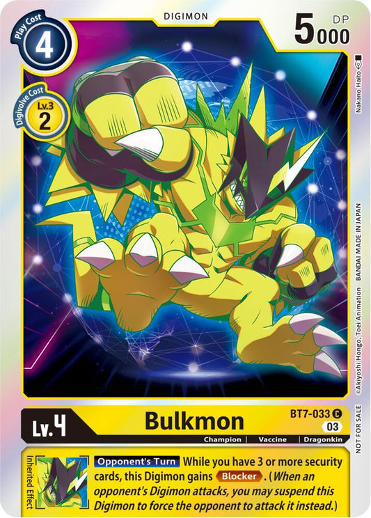 Bulkmon (Official Tournament Pack Vol.11) - Next Adventure - Promo - BT7-033 C
