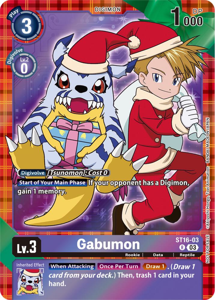 Gabumon (Winter Holiday 2023) - Starter Deck 16: Wolf of Friendship - Promo - ST16-03 R