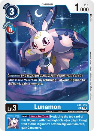Lunamon - Animal Colosseum - Uncommon - EX5-016 U