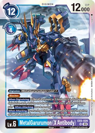 MetalGarurumon (X Antibody) - Animal Colosseum - Super Rare - EX5-026 SR